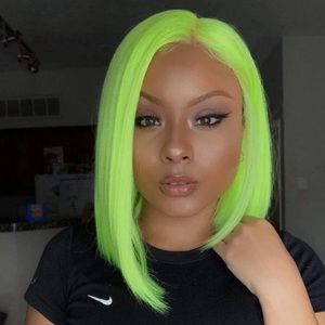 HALIMA SYMMETRICAL NEON STRAIGHT BOB LACEFRONT WIG